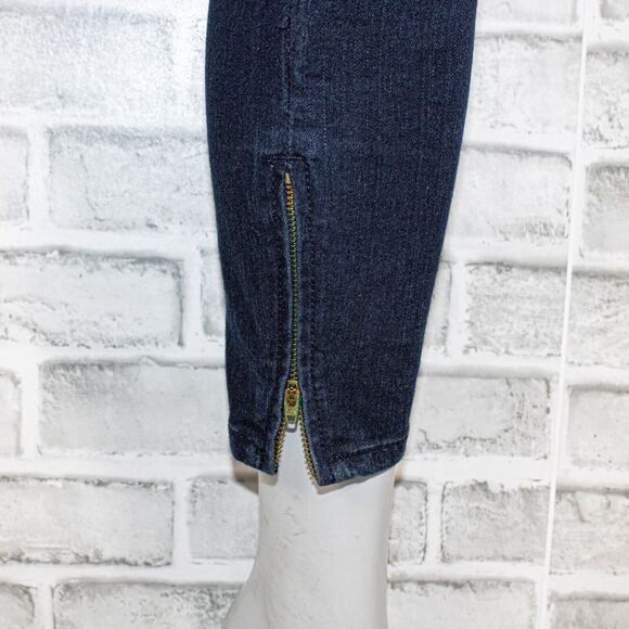 Ksubi Women's Spray on Skinny Jeans ankle zip crop in Blue after party Size 26 - Picture 10 of 12